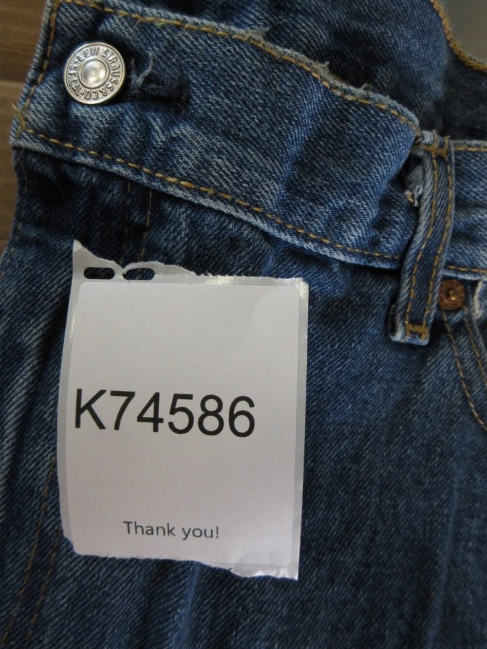 Levis 505 Jeans 44X32 Regular Fit Straight Leg Red Tab Denim Pants NEW - Picture 15 of 15